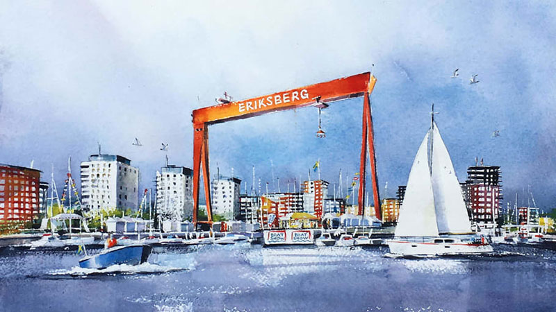 Flytande båtmässan i centrala Göteborg
