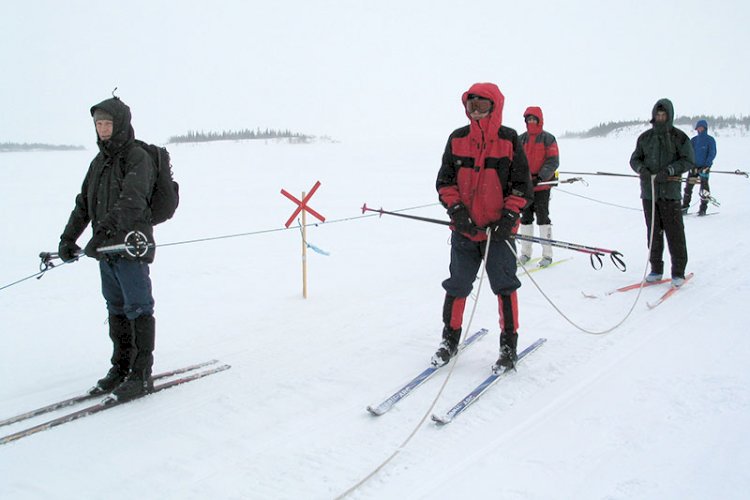 Skitur på havisen